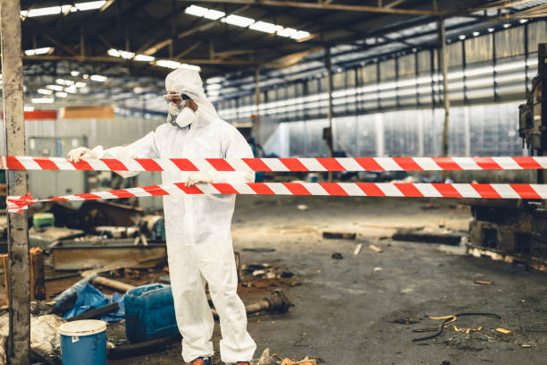 Professional Biohazard technician working in Peconic, NY